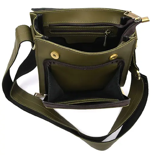 Чоловіча шкіряна сумка через плече TARWA 26х22х6 см sum0028329 - фото 2