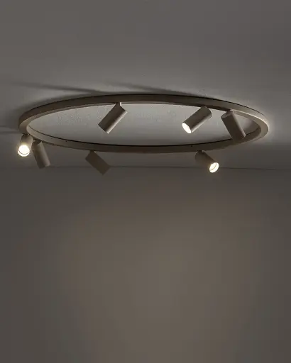 Люстра Nowodvorski 11948 Fourty Round GU10 R35 7x10W IP20 бежева - фото 2