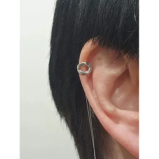 Серебряная серьга-кафф Астор на хеликс. 9132458Р - фото 2