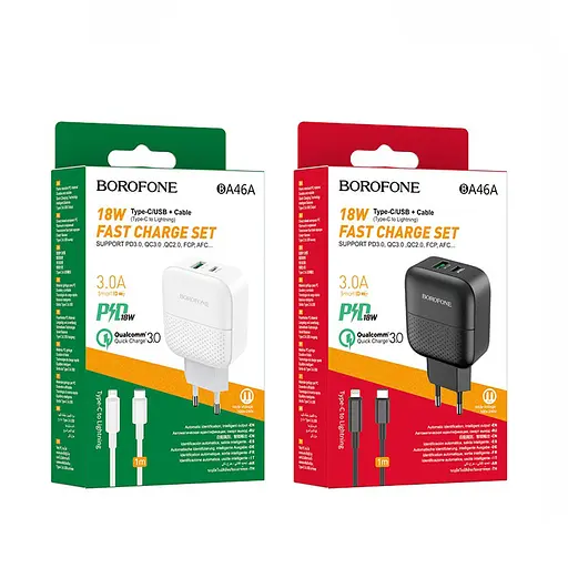 Зарядний пристрій Borofone BA46A Premium блок і кабель Usb-c to iPhone - фото 6