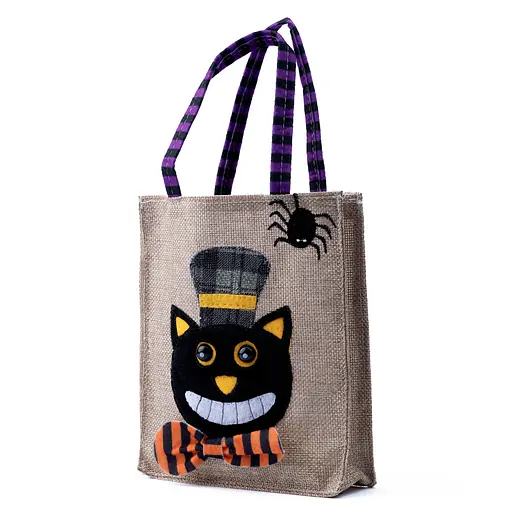 Сумка Лен Хэллоуин 26х15 см "Кот", IDEA12-HOL14 - фото 2