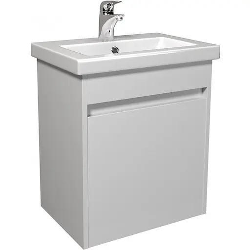 Тумба Мойдодир Сіті 50-А з умивальником Como 50 Білий підвісна Білий - фото 1