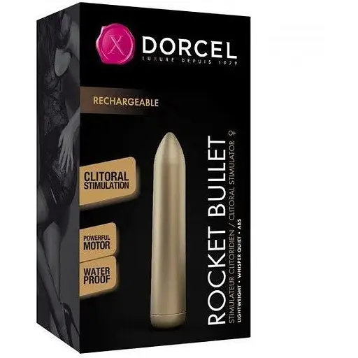Вибропуля Dorcel Rocket Bullet Gold перезаряжаемая для точечной стимуляции - фото 4