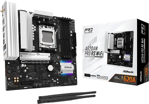 Материнская плата ASRock A620AM Pro RS WiFi Socket AM5 - фото 1