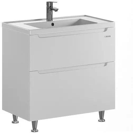 Тумба з умивальником Sanwerk Ера 100 Білий з умивальником Принц MV0000408 Білий - фото 1