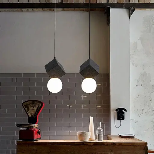 Підвіс Truzzo Quadro із чорним бетонним плафоном Line.F MJ 168/1 BK - фото 1