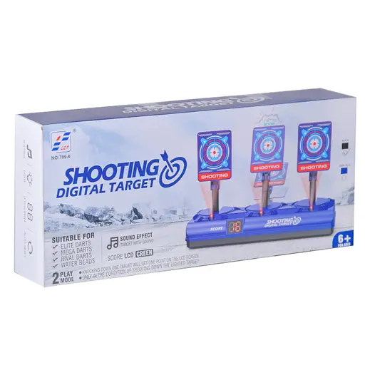 Мишень музыкальная 789-6 табло со счетом, на батарейках, в коробке (6965176300016) - фото 4