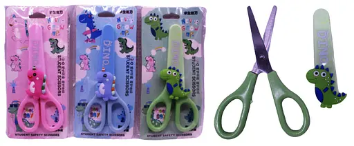 Ножницы, 14 см, в пластиковом чехле Динозаврик, 2 шт. (В ассортименте) - фото 2