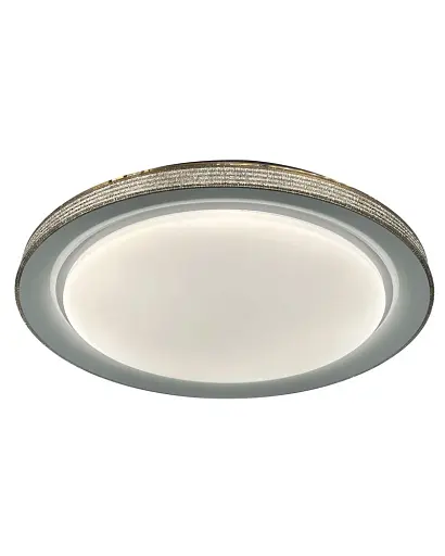 Люстра із пультом світлодіодна, стельовий світильник Goldlux 331885 Grazyna LED 1x72W 3000K/4000K/6000K 8000Lm IP44 сіра - фото 3