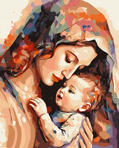 Набор для росписи по номерам Тепло матери, 40x50 см, КНО8341