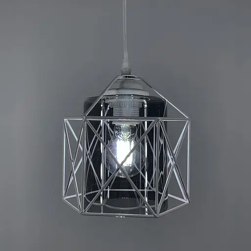 Світильник підвісний в білому корпусі з скляним плафоном Line.F Колір плафона Графітовий - фото 5