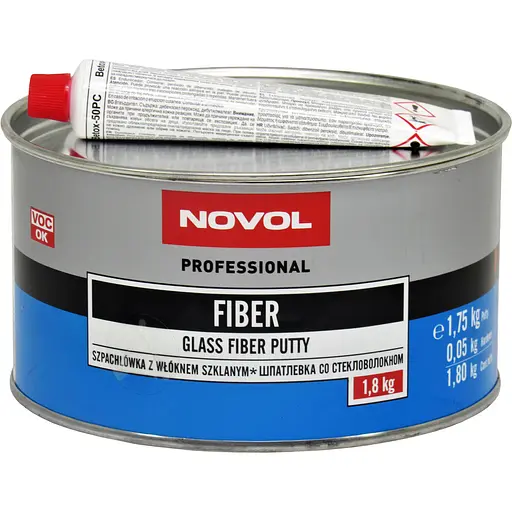 Шпатлевка Novol Fiber 1225 со стекловолокном 1.8 кг