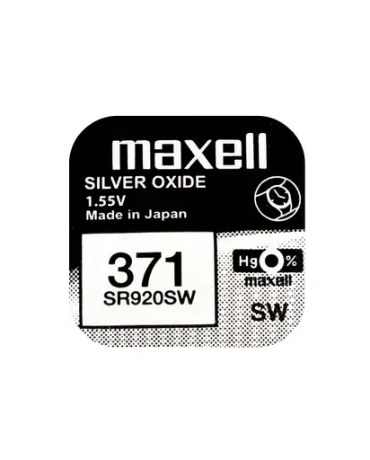 Батарейка MAXELL SR920SW 1PC EU MF (371) A 1шт (M-18290100) - фото 1