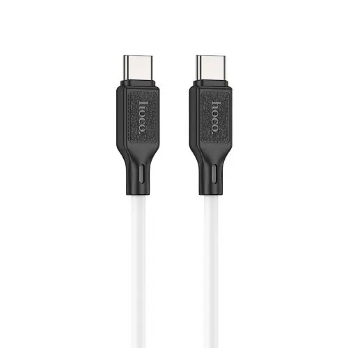 Кабель PD Hoco X90 Cool silicone charging data cable PD-to-Type-C 3A/PD60W/1 м. белый - фото 1