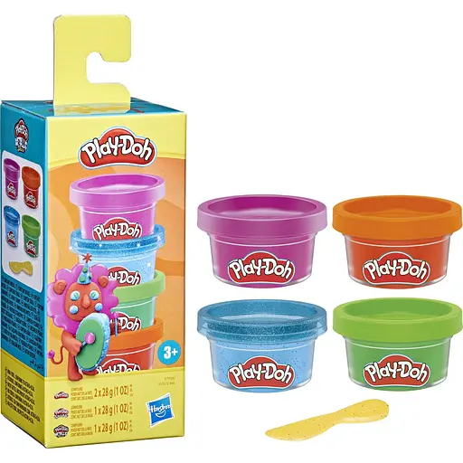 Набір пластиліну Hasbro Play-Doh Irresistible Mini Theme 1 4 шт. (F7172_F7558) - фото 2