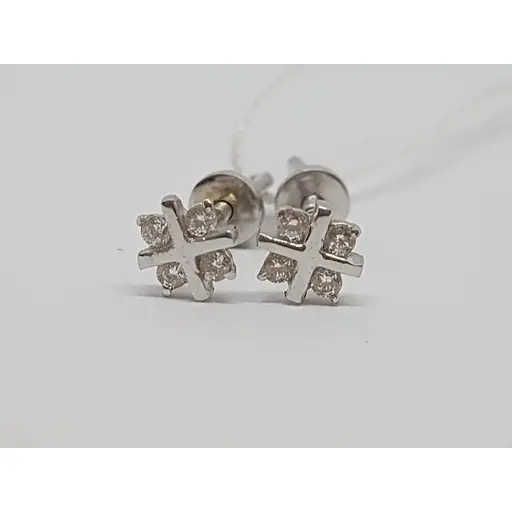 Золоті сережки-пуссети Гаразд з фіанітами. 3533503Б - фото 3