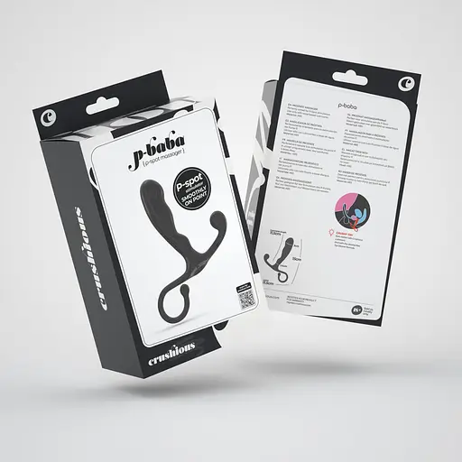 Стимулятор простати Crushious P-Baba, 15 см (чорний) - фото 8