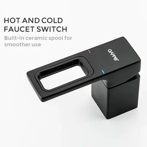 Змішувач для ванни на борт Gappo G1117-6 чорний матовий - фото 6