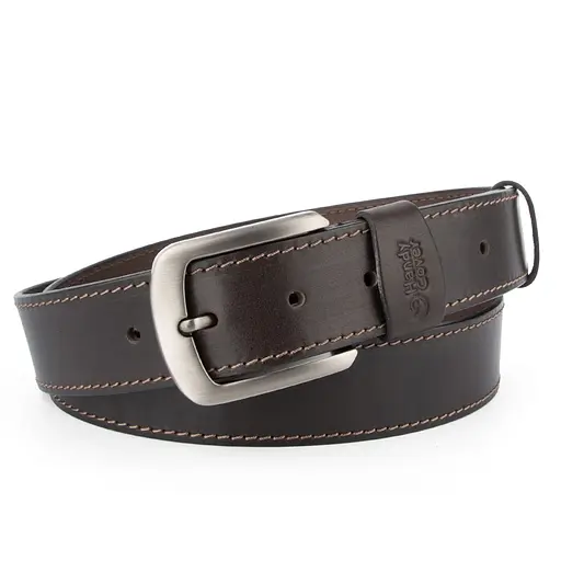 Ремень мужской кожаный коричневый 145 см батал Handycover HC0072 XXL - фото 1