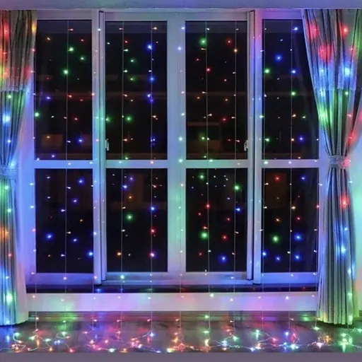 Світлодіодна гірлянда Штора 3х3м 400 LED Мульти - фото 7