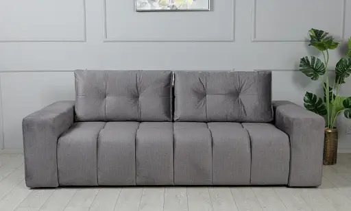 Диван прямой Брандо раскладной темно-серый - фото 2