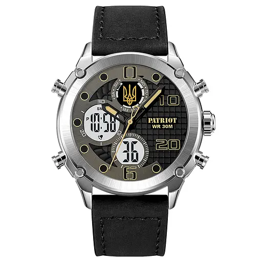 Годинник наручний чоловічий 017BKWT Тризуб золото Silver-White Patriot acs0030987 - фото 6