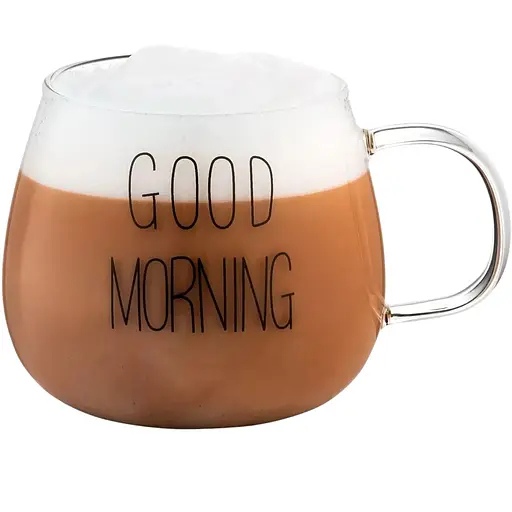 Набір чашок Ardesto Good Morning з ручками 430 мл 2 шт. боросилікатне скло (AR2643BMR)