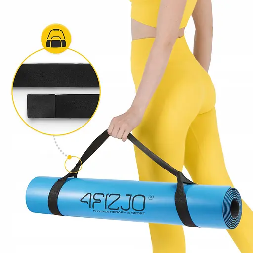 Коврик (мат) спортивный 4FIZJO PU 183 x 68 x 0.4 см для йоги и фитнеса 4FJ0588 Blue (P-5907739319555) - фото 9