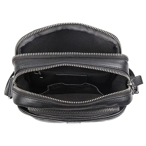 Кожаная мужская сумка John McDee 22,5х18х8 см sum0026648 - фото 9