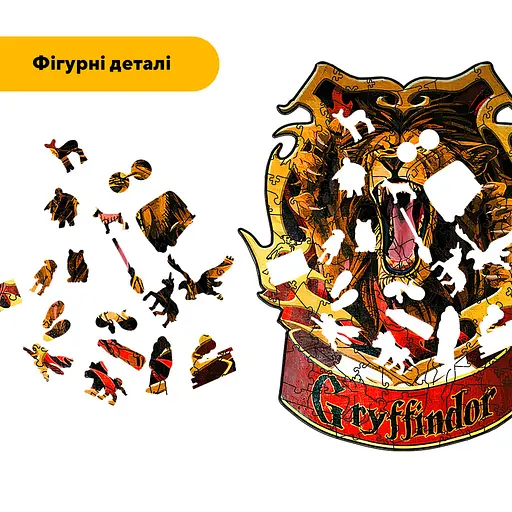 Пазл деревяний Ґрифіндор, А4, Деревяна коробка 100 елементів - фото 3