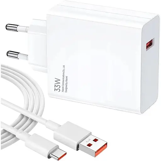 Зарядный комплект Xiaomi Redmi 33W MAX Fast Charger Adapter Type C MDY-11-EZ 9 Pro / Note 10 / Redmi 10 / Note 11 / Poco X3 / Poco X3 NFC / Poco X3 Pro / Poco M4 Pro 5G