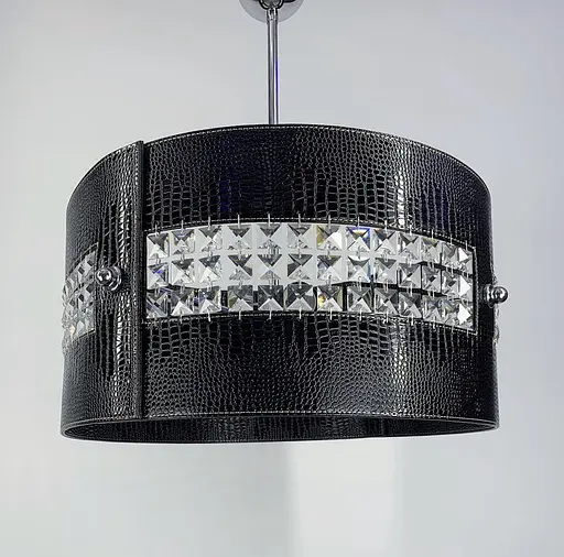 Современная модель из экокожи и хрустальными камешками Line.F S 005/4 BK - фото 3