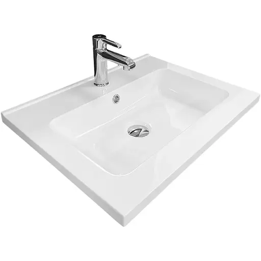 Раковина Adamant умывальник FLATE искусственный камень прямоугольная - фото 1