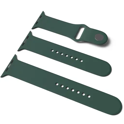 Силиконовый ремешок для Apple Watch Sport Band 42(ser.1-3)/44/45/46/49mm (S/M&M/L) 3pcs Зеленый / Pine green