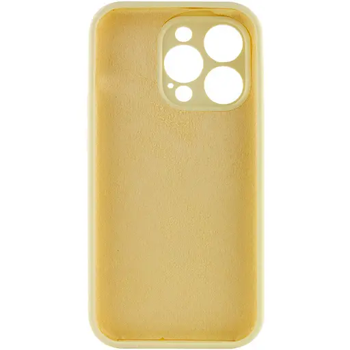 Чехол Epik Silicone Case Full Camera Protective AA NO LOGO для Apple iPhone 13 Pro Max 6.7 Желтый/Mellow Yellow - фото 4