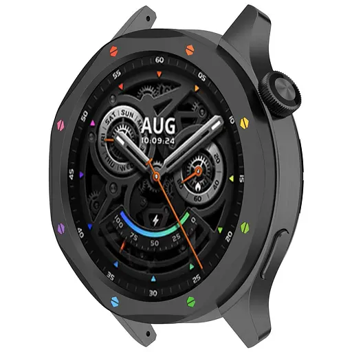 Безель металлический Sikai для смарт-часов Xiaomi Watch S3/S4 Black-multicolor + защитное стеклоSikaiSikai - фото 5