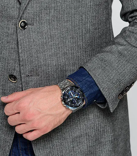 Сталеві чоловічі наручні годинники Casio оригінал Японія Edifice EFR-539D-1A2VUEF зі сталевим браслетом - фото 4