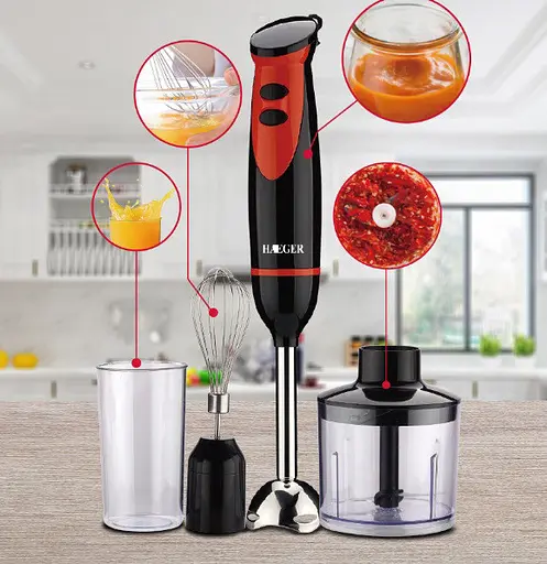 Стационарный ручной блендер Haeger HG-279 электрический 3в1 с насадками - фото 6