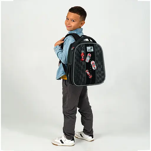 Рюкзак Kite Education каркасный 555 Race&Win Черный (K26-555S-8) - фото 16