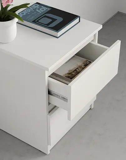 Приліжкова тумба MebelStar Нео 40x43x53 см Аляска білий (MBS-1004) - фото 3