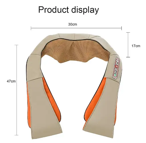 Роликовый массажер для шеи и спины с ИК-подогревом LaGuerir 6 кнопок - фото 5