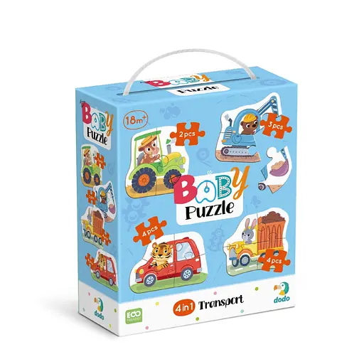 Детский пазл 4 в 1 "Baby puzzle. Транспорт" DoDo Toys 300685 набор 4 в 1 - фото 1