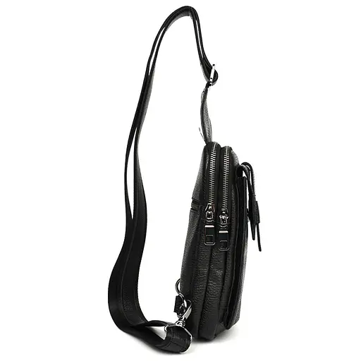 Мужской кожаный слинг на два отделения LIMARY 30х16.5х5 см sum0028238 - фото 6