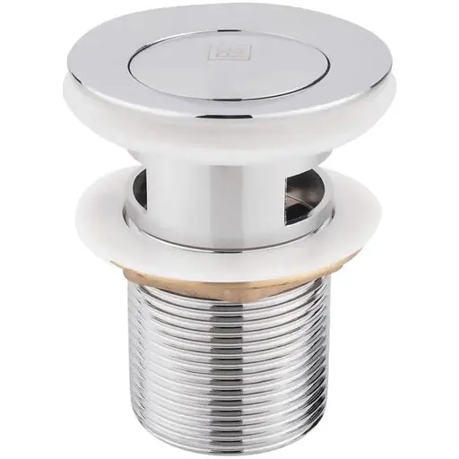 Донний клапан для раковини Lidz (CRM)-47 00 004 00 з переливом, Хром - фото 1