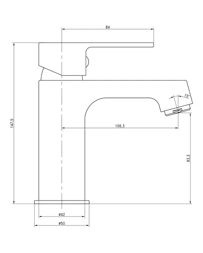 Cмеситель для раковины Imprese Lesna 05070 Хром - фото 2