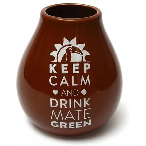 Калебас керамический Keep Calm Кофейный 350 мл - фото 4