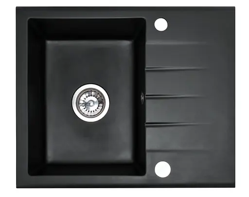 Кухонна мийка гранітна Rea North black metalic ZLE-00126, Чорний - фото 10