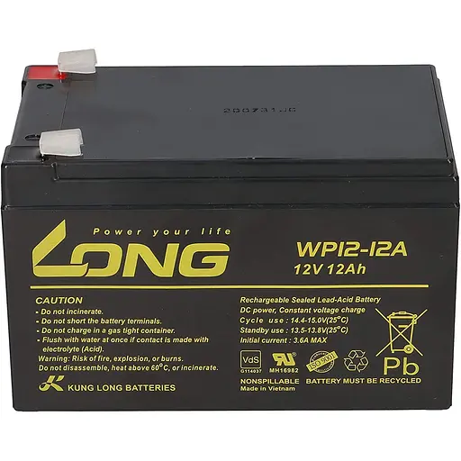 Акумуляторна батарея для ДБЖ Long 12 V / 12 А*ч (WP12-12A) - фото 2