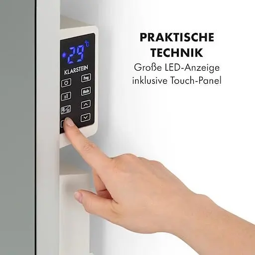 Инфракрасный обогреватель Klarstein Hot Spot Crystal Flow LED для ванной комнаты 36 м² 2000 Вт 5-40 °C (100350 - фото 6