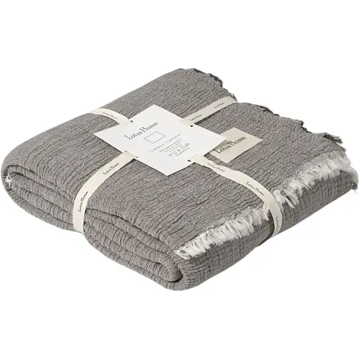 Покривало Lotus Home Larna muslin 160х200 см чорне (svt-2000022344265)